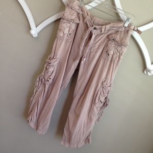 DaNang Blush Cropped Cargo Pants