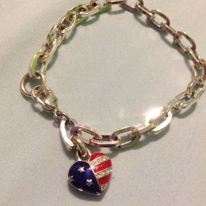 American flag heart bracelet.