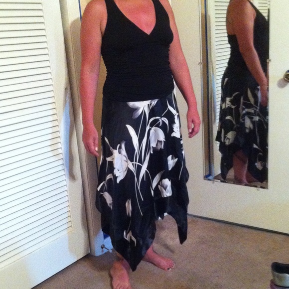 Charlotte Russe Dresses & Skirts - SOLD🎉🎉🎉🎉 Black /White  halter evening dress