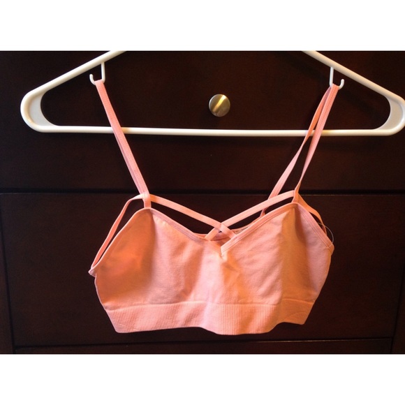 Peach Criss Cross Bralette