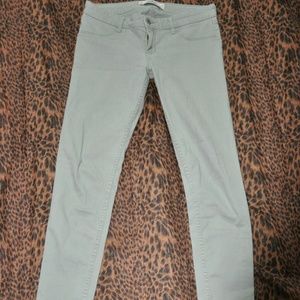 Navy green skinny jeans