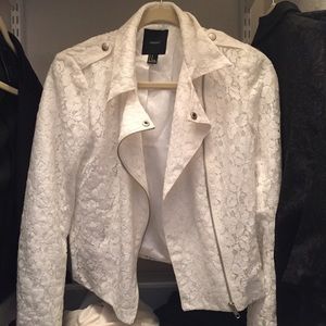 White lace moto jacket (nwot)