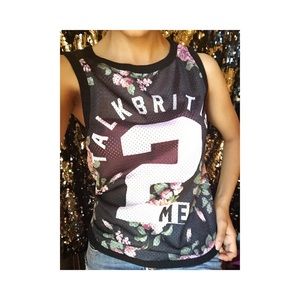 Graphic Tank Top " Talk British 2 me "