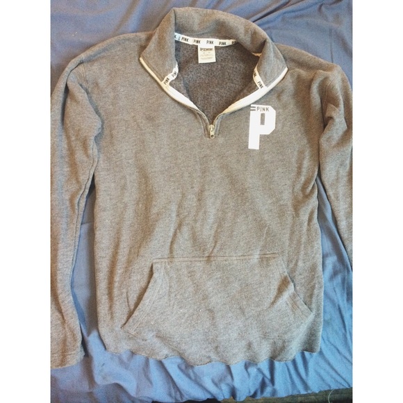 VS Pink half zip sweater
