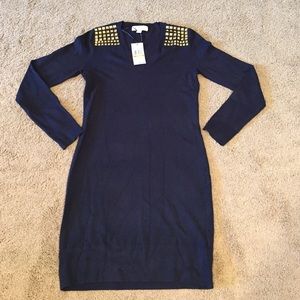 NEVER WORN Michael Kors navy studded sweater dress