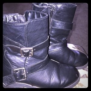 Candies little girls black boots size 1