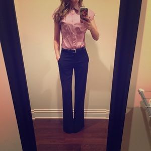 Theory Sleeveless blouse in fuchsia, Size Small