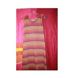 Striped Maxi Dress with hood