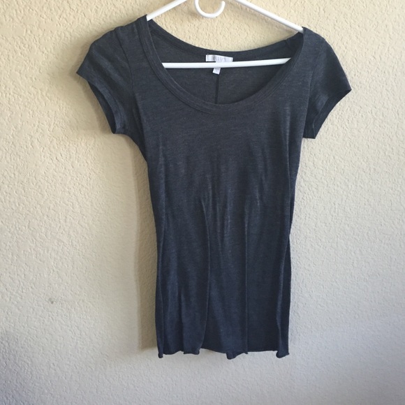 Grey scoop neck tee