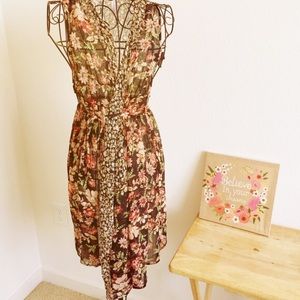 Boho Floral Sheer Wrap Vest Dress 💕