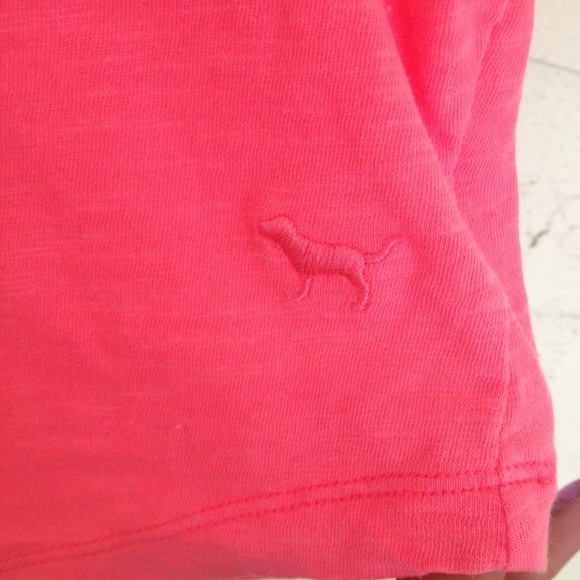 🎀Victoria's Secret PINK Neon Pink Open Back Tee🎀 - Picture 4 of 4