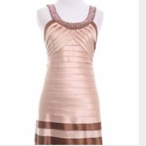 BCBG cream/brown cocktail dress 👗