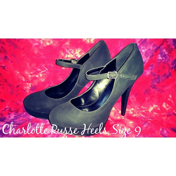 Charlotte Russe Black Suede Heels - Picture 1 of 2