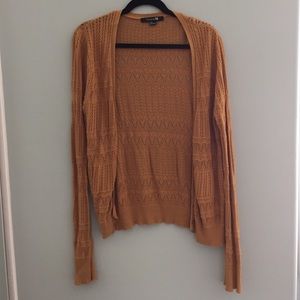 Dark yellow knit cardigan