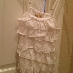 hollister ruffle tank top