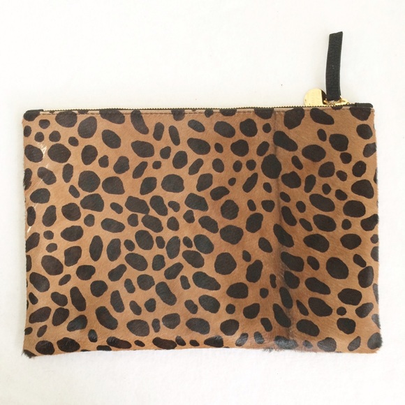 SOLD - Clare Vivier Leopard Flat Clutch - Picture 3 of 4