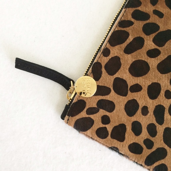 SOLD - Clare Vivier Leopard Flat Clutch - Picture 4 of 4