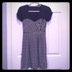 Tart navy and white jersey dress