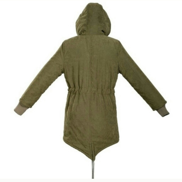 ***SOLD****nwt Army green furlined parka - Picture 2 of 4