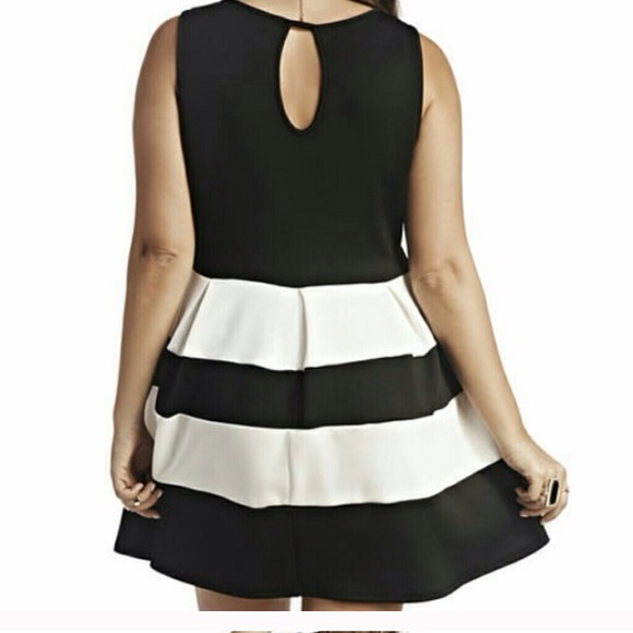 💚👗xxl black and white stretchy dress💚 - Picture 2 of 3