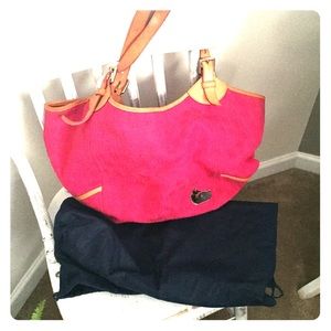 Dooney  & Bourke hot pink large canvas tote