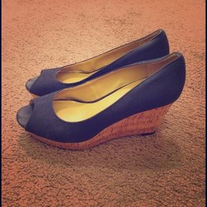 Wedge high heel shoes