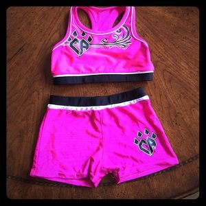 cheer athletics practice wear set - HOT PINK