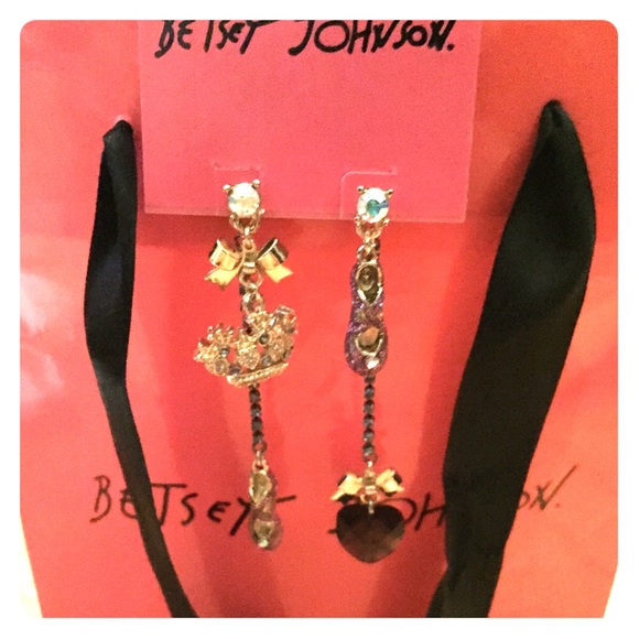 Betsey Johnson Purple Ballet Earrings