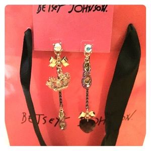 Betsey Johnson Purple Ballet Earrings