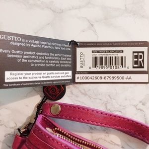 Gustto Bags - Gustto "Balma" Strawberry Leather Wristlet Gustto Bags - Gustto "Balma" Strawberry Leather Wristlet
