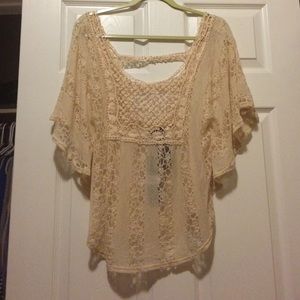 Cream lace shirt!