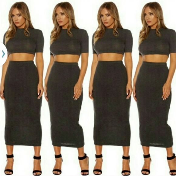 Dark grey two piece set