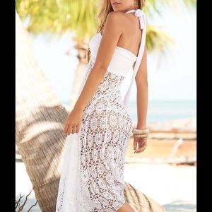 Maxi white skirt, beach cover ups