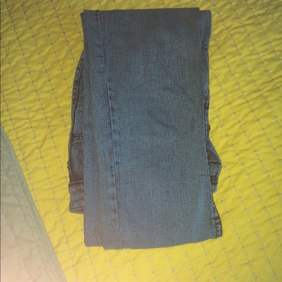 Electric blue skinny jeans