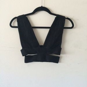 Black crop top