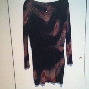 Bebe purple and black open back dress