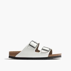 Birkenstock and Madewell White Arizona Sandal