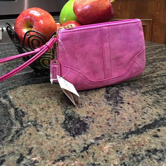 Pink suede by coach