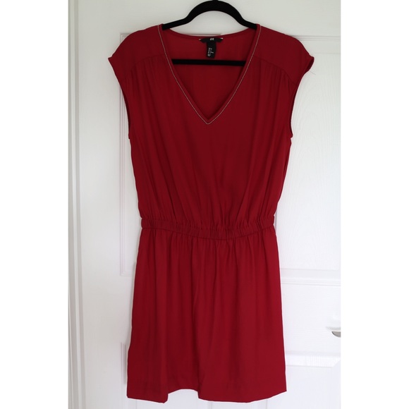 H&M silky red dress