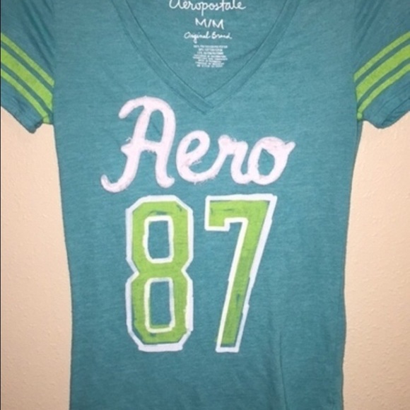 Turquoise Aeropostale V-neck - Picture 1 of 4
