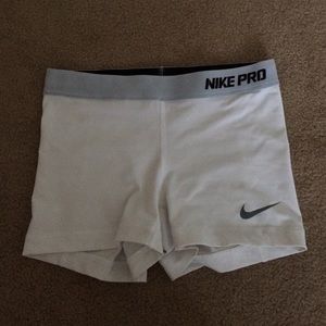 XS White Nike Pros