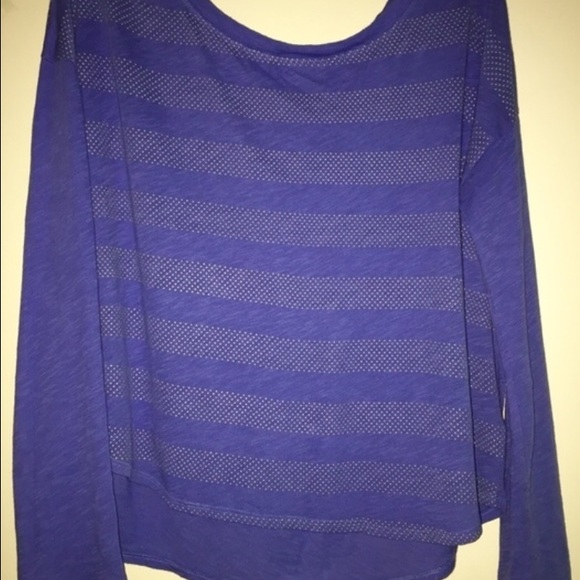 Blue Studded oversized/off the shoulder shirt