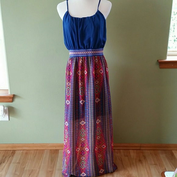 Blue Aztec Maxi