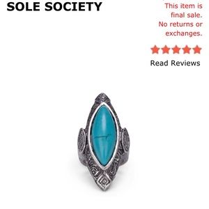 TURQUOISE STATEMENT RING
SOLE SOCIETY