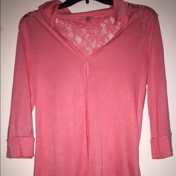 Coral Lace Shirt