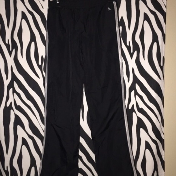 Danskin Now Black Sweatpants with Stripe - Picture 1 of 4