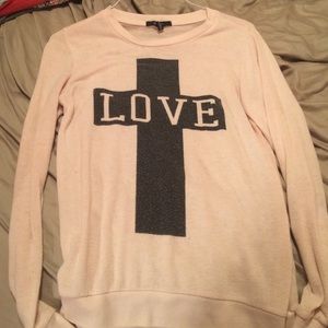 Light pink love crew neck