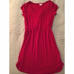 Red cotton mini dress