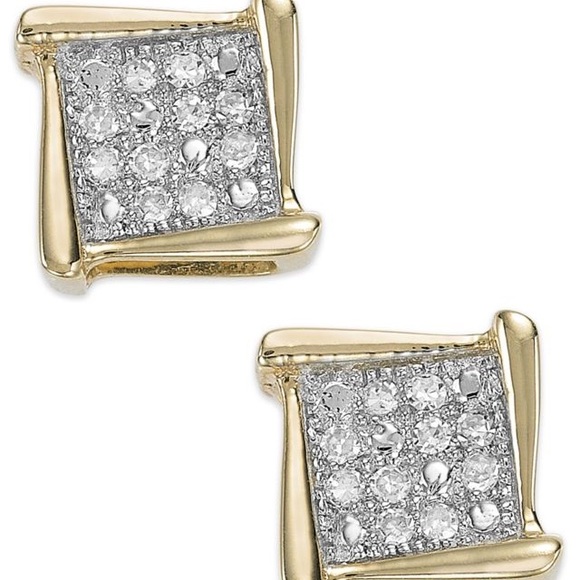 Macys Jewelry - 🌟 2 Pairs of 10k Diamond Stud Earrings