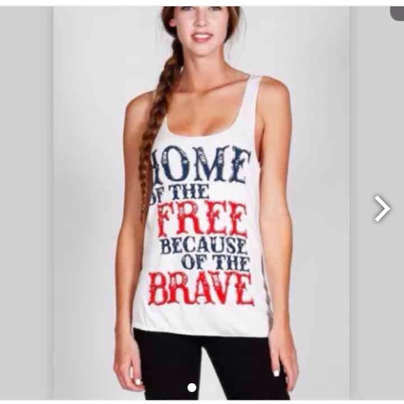 4th of July brave usa tank top s m l